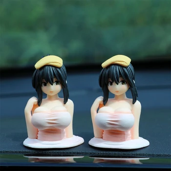 U90C 6cm Sexy Anime Apdare Paspieda Krūtis Burvīgs Auto Rotājumi Mini Konsoli, Paneli, Interjera priekšmeti