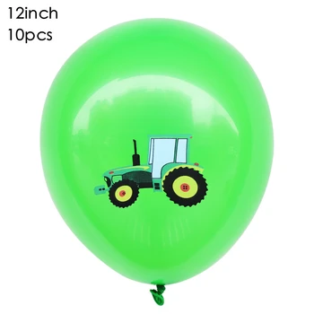 10pcs 12inch Karikatūra Ekskavatoru, Traktoru Baloni Iespiesti Lateksa Balonu Saimniecības Dzimšanas dienas svinības Apdare Ballon Bērniem Hēlija Globusi