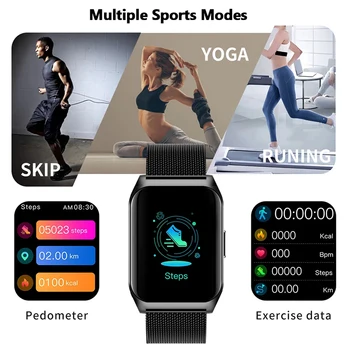 Ir 2021. Jaunu Smart Skatīties Vīrieši IP67 Waterproof Sports Fitness Tracker Laika Displejs Bluetooth Zvanu Dāmas Smartwatch Android, IOS