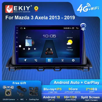 EKIY S7T Android 10 Auto Radio Mazda 3 Axela 2013 - 2019 GPS Navi 1280*720 IPS DSP Carplay Multimediju Atskaņotājs, Stereo Galvas Vienības