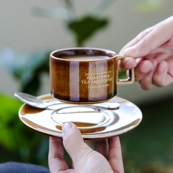 Itālijas saīsinātie pēcpusdienas tējas tasi Eiropas un Amerikas mazs kafijas tasi ar trauku karoti uzstādīt keramikas galda piederumi mājsaimniecības