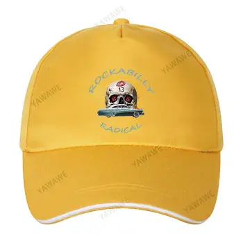 Rockabilly Radikālu Beisbola Cepure Cepure Tīrtoņa Krāsu Czapka Āra Vasaras Pavasara Mens Sunīti Saule Sievietēm Gadījuma Zēni Zivis