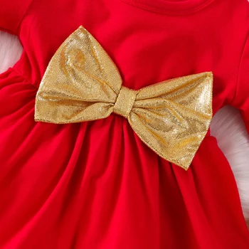 Baywell Baby Meitenes Loku Ziemassvētku Kleita Ar Hairband Puse Princess Tērpi Cute Salds Drēbes Zīdaiņiem Meitene Apģērbs