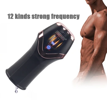 12 Ātrumu Vibrācijas Režīmi Thrusting Automātiskā Masturbator Ar Vairākiem transporta Veidiem USB Iekasējams Reāli Vigina Seksa Rotaļlietas Vīrietis