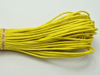 50 Metru Dzeltenā Tapa Kokvilnas Frēzēšana Vads 1.5 mm Macrame Rotaslietas String