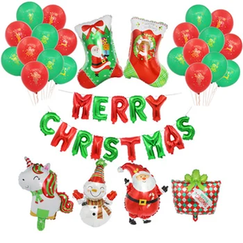 Ziemassvētku mall apdare, alumīnija folija balona, uzstādiet Santa Klauss, Ziemassvētku eglīte, Sniegavīrs, alumīnija folijas gaisa balons