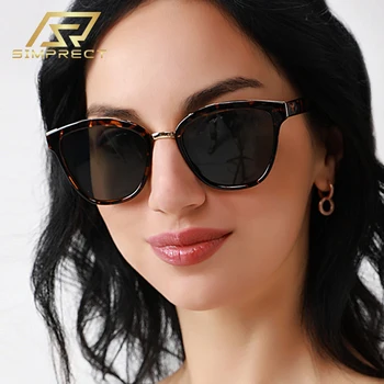 SIMPRECT INS Modes Cat Eye Saulesbrilles Sieviešu 2022 Luksusa Zīmolu, Dizaineru, Saules Brilles Vintage Retro UV400 Toņos Sievietēm oculos