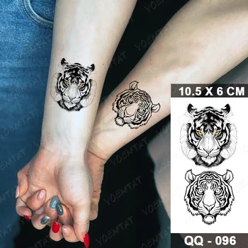 Ūdensnecaurlaidīgus Pagaidu Tetovējumu Uzlīmes Mazs Tīģeris, Lauva Flash Tetovējums Fox Ģeometrija Dzīvnieku Rokas Viltus Tatto, Lai Body Art Sievietes Vīrieši