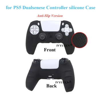 IVYUEEN Anti-slip Silikona Vāciņš Ādas Sony PlayStation Dualshock 5 PS5 Kontrolieris Gadījumā Īkšķis Stick Grip Klp DualSense