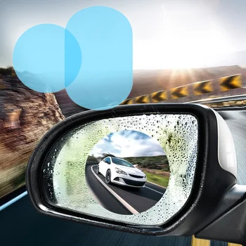 2GAB Automašīnas Atpakaļskata Spogulis, Logu aizsargplēvi Auto Piederumi Interjera Anti-Miglas Membrānu Ūdensizturīgs Ūdensnecaurlaidīgs Auto Uzlīmes