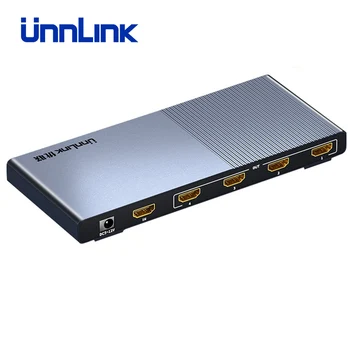 Unnlink HDMI 2.0 Sadalītāja, 1X4 UHD 4K@60HZ 4:4:4 HDR HDCP 2.2 18Gbp 3D LED Smart TV MI Kastē PS4 vai xbox vienu Slēdzi