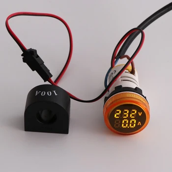 DIY Mini Digitālais Voltmetrs 22mm Kārta AC 12-500V Voltu Sprieguma Testeris Metru Monitora Strāvas LED Indikators Izmēģinājuma Lampas Gaismas Displeju