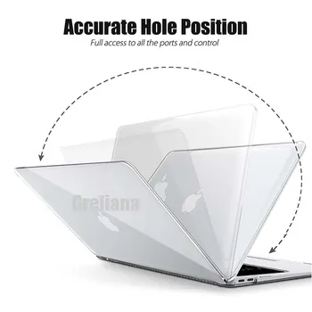 Crystal Klēpjdators Gadījumā Par Apple Macbook Air, Pro Retina 11 12 13 15 16 collu,Segums Macbook Touch Bar ID Air Pro 13.3 Gadījumā 2020