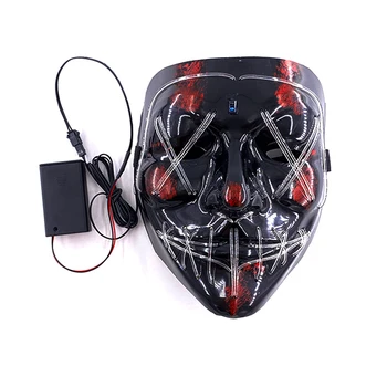Aizrautīgs Halloween Masku Vendetta LED Maska, kas Mirgo Cosplay Neona Masque Masku Maskas Anonīms Maska Karnevāla Maskas Puse