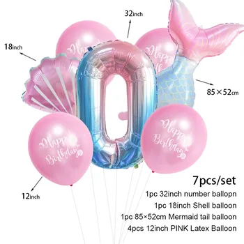 Mazā Nāriņa Puse Balonu Apdare 32inch 0-9 Numuru Folija Baloni Meitene Puse Piegādēm baby dušas Dekoru, Hēlija baloni,