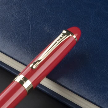 JINHAO X450 fountain pen sarkano Pildspalvu Biznesa Pildspalvu klipu, lai uzrakstītu 18 KGP Nib pildspalva biroja piederumi dāvanas