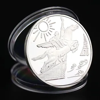 Korejas Ātru Zirgu Kolekcionējamus Sudraba Pārklājumu Monētas Basso-Relievo Suvenīru Monētu Kolekcijas Piemiņas Monētu