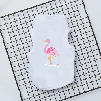 Flamingo modelis, Mīksts Pet Drēbes, Suņu Apģērbi&Apavi Suņu Apģērbu Veste, Krekls Pet Veste, krekls Pet Produktu Vasaras Kaķis Vestes T-krekls