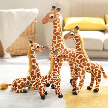 30-60CM Reālajā Dzīvē Žirafe Plīša Rotaļlietas Augstas Kvalitātes Mīksto Pildījumu Dzīvniekiem, Lelles Bērniem Bērniem Bērnu Dzimšanas dienas Dāvanu, Istabas Dekori