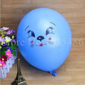 12 collu 2.8 g kārta baloni trušu balona piepildīta karikatūra smaidošas sejas izteiksmi lateksa balons