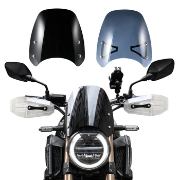 Motociklu Vējstikla Saderīgu Honda CB650R 2019 2020 2021 Vintage Vēja Deflektoru Pasūtījuma Priekšējā stikla Aptecētājs PC Materiāla