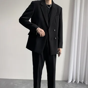 Rudens Ziemas Formālu Uzvalku Vīriešu Modes Biznesa Sabiedrības Mens Kleitu, Uzvalku korejas Zaudēt Ikdienas Žakete, Bikses divdaļīga Vīriešiem Komplekti