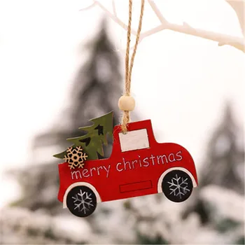Jaunu, Radošu Ziemassvētku Rotājumu Koka Krāsotas Auto Briežu kokā Karājas Kulons Ziemassvētku Eglītes Rotājumi Rotājumi Ziemassvētki Kulons