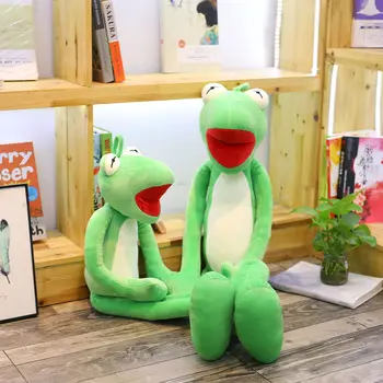 100/120cm Kermit Frog Plīša Rotaļlieta Garu Kāju Varde Spilvena Pildījuma Rotaļlietas Bērniem, Bērnu Ziemassvētku Dāvanas