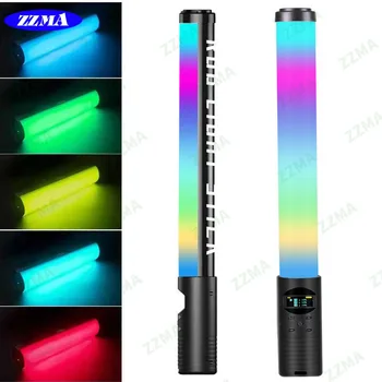 RGB LED Aizpildīt Gaismas Stick Rokas Video Gredzenu Gaismas LED Zibspuldzi Gaismas Stick Fotogrāfija Studija Lampas Straumēšanas Apgaismojums Tik tok