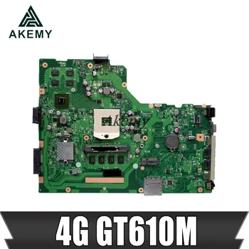 Akemy X75VD Portatīvo datoru mātesplati Par Asus X75VD X75VC X75VB X75A X75V X75 Testa sākotnējā mainboard 4G RAM GT610M