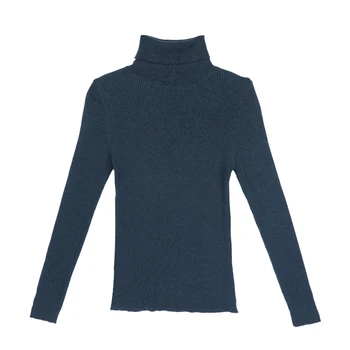 Modes Sieviešu Džemperi Ir 2021. Streetwear Garām Piedurknēm Elastīgus Pulovers Augstu Uzrullētu Apkakli Adīt Top Black Slim Džemperi Sieviešu Apģērbs
