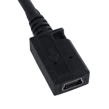 Mini 5-pin female adapteri, melns Micro-USB 5 pin vīrietis