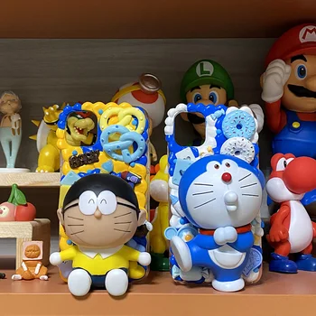 Doraemon Krēms Līme Mobilo Tālruni Gadījumā, ja Ir Piemērots IPhone 7/8P/X/XR/XS/XSMAX/11/12PRO/12 Mobilā Tālruņa Pāris seguma