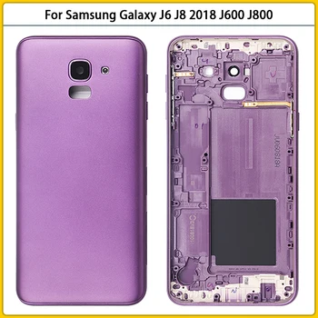 10Pcs Jaunu J600 Aizmugures Mājokļu Case For Samsung Galaxy J6 J8 2018 J600F J800 J800F Akumulatora Vāciņu Durvju Aizmugurējo Vāciņu, Objektīva Stikla Replac