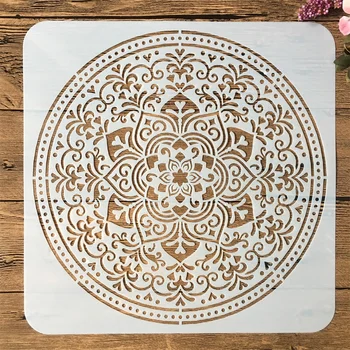 1gb Mandala ir Aplis nr.9 DIY Layering Trafareti Gleznu Albums Krāsošana ar Spiešanu Albumu Dekoratīvās Veidne
