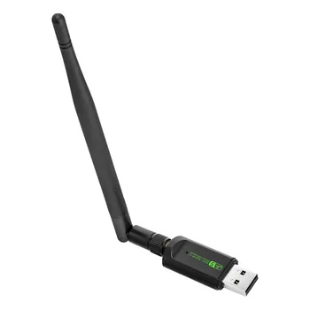 Bezvadu Tīkla Karte Dual Band 150Mbps 2.4 5.8 GHz WiFi Uztvērējs ar USB 2.0 Saskarne Ārējo Antenu 802.11 n