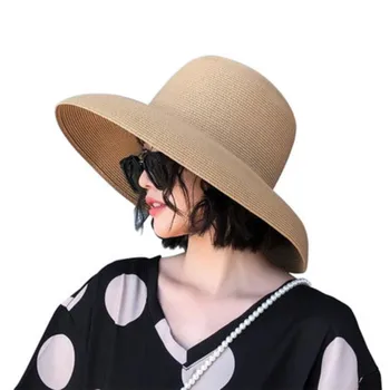 Vasaras Hepburn Stils Vēja Retro Saules Cepure Platām Sānu Sejsegu Sieviešu Svētku Sauļošanās Pludmale Cepuru Modes Savvaļas Saules Cepure Lielo Zāli Cepure