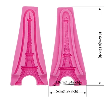 3D Tornis Parīzē Silikona Pomādes Pelējuma Cake decoration/ Gumija Ielīmējiet Šokolādes Pelējuma Kūka Dekorēšanas Instrumentiem E073