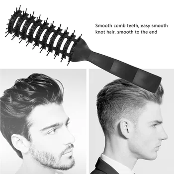 Vīrieši Hairbrush Plastmasas Galvas Masāža Matu Veidošanas Suka Slicked atpakaļ Galvas Massager Birste Salons Mājās