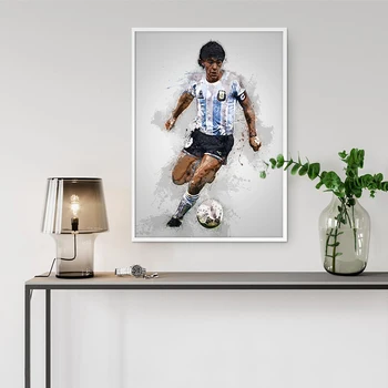 Argentīnas Futbola Zvaigznes Djego Maradona HD Plakāti Sienas Art Attēlus Audekls Gleznas Mājas Dekori Dzīvojamā Istaba, Birojs Guļamistaba