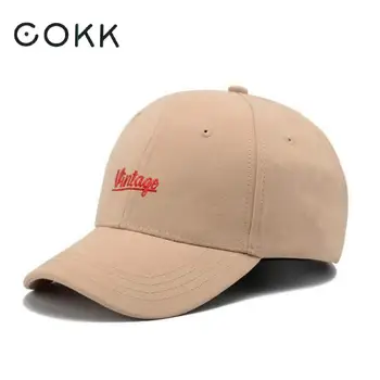 COKK Kokvilnas Beisbola cepure Sievietēm, Vīriešiem Snapback Cepures Vīriešiem, Sievietēm Tētis Cepuri Hip Hop Klp Gorras Izšūti Burti korejas Gadījuma