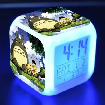 Karikatūra Totoro Digitālais Modinātājs Bērniem Rotaļu LED Modinātājpulksteņi Pamosties Gaismas Led Pulkstenis Reloj Despertador Galda Reveil Galda Wekker