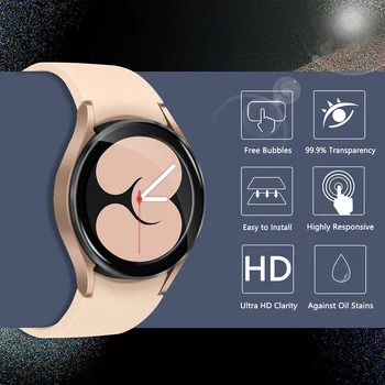 Aizsardzības Plēve priekš Samsung Galaxy Noskatīties 4 40mm 44mm Mīksto Stikla Pilnībā Segtu smartwatch Galaxy Watch4 Ekrāna Aizsargs, piederumi