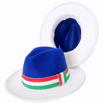 Jauns balts zils fedora cepuri slīpums cepure jaunu džeza jauns dzīvoklis malām regulējams unisex vairumtirdzniecības krāsu džeza шапка женская
