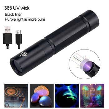 5W 365nm Mini UV Lukturīti USB Papildināt ultravioleto Ultravioleto Blacklight Linternas Paklāju Pet Urīna Detektoru Medību Atzīmes