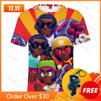 Browlers Vārnu Šaut Spēle, 3D Druka, T-krekls, Krekli, Apģērbu Gudrs T-krekli Bērniem Leon Topi Vīrieši Ir 2021. Zēni Meitenes