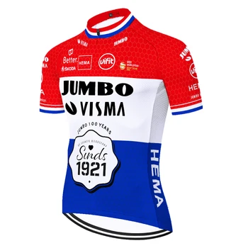 ProTEAM JUMBO VISMA Jersey Ciclismo 2022 Vīriešiem ar Īsām Piedurknēm Čempions Jersey Riteņbraukšana Valkāt Vasaras Quick Dry Velosipēdu Jersey