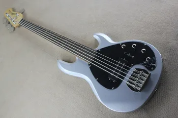 Ķīnas ģitāra rūpnīcas custom JAUNU sudraba cilvēks bass 5 stīgas electric bass aktīvie noņēmēji, Bezmaksas Piegāde 01