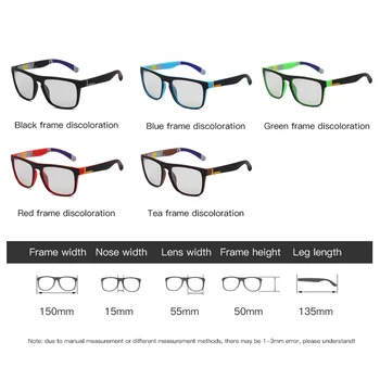 Vintage Photochromic Polarizētās Saulesbrilles Vīriešiem Anti-glare Krāsa Mainās Saules Brilles UV400 Braukšanas Brilles, Aizsargbrilles Oculos de sol