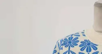 Daisy Žakarda Sieviešu Zilā Adīt Džemperis O-apkakli, garām Piedurknēm Ir 2021. Jauna Rudens Ziemas Elegants Sieviešu Apģērbu Dāmas Džemperi